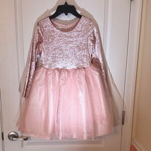 Pink Velvet and Tulle Dress